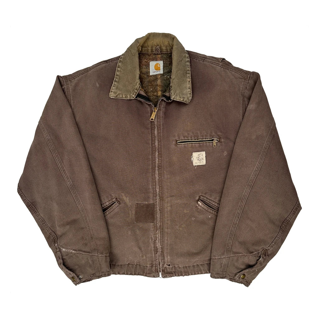 Carhartt J97 Cht Detroit Jacket - Large Brown Cotton