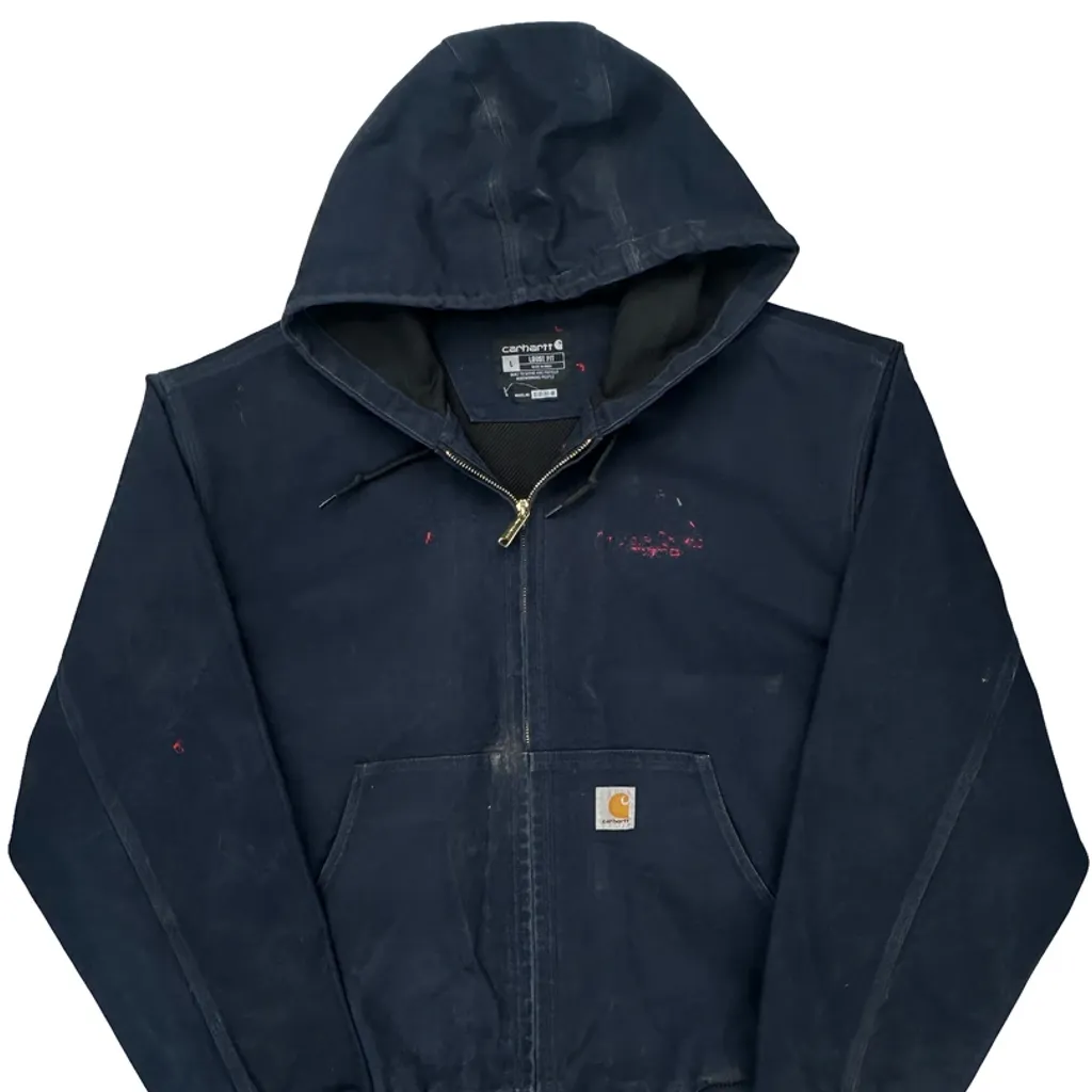Carhartt Jacket - Large Navy Cotton - Image 4