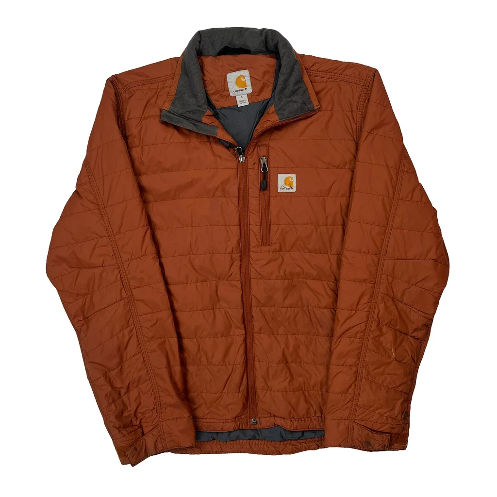 Carhartt Jacket - Small Orange Polyester
