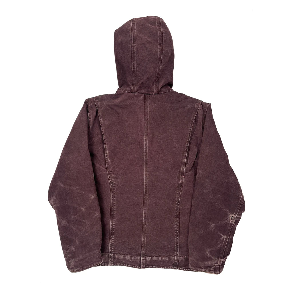Carhartt Oversized Jacket - Medium Burgundy Cotton - Image 2
