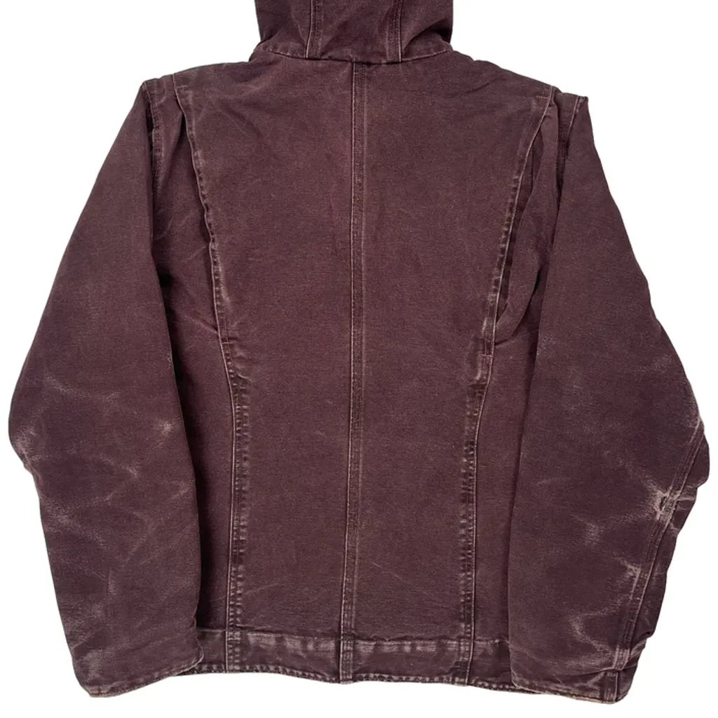 Carhartt Oversized Jacket - Medium Burgundy Cotton - Image 6