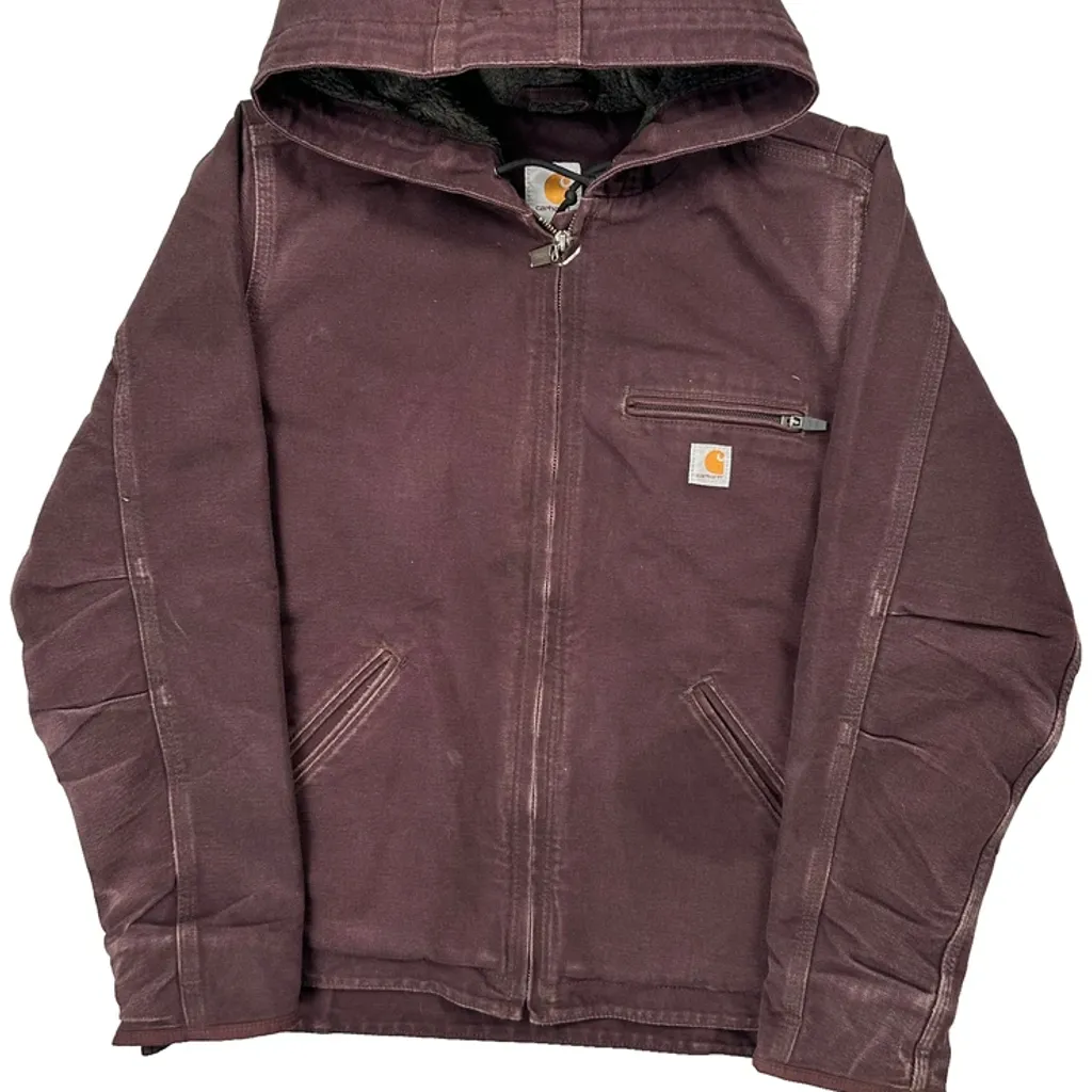 Carhartt Jacket - Medium Burgundy Cotton - Image 5