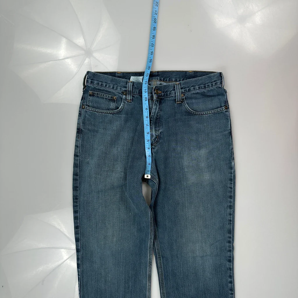 Carhartt Jeans - 33W 34L Blue Cotton Blend - Image 4