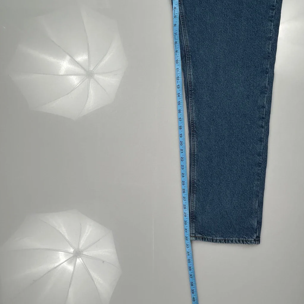 Carhartt Tartan Blanket Lined Jeans - 33W 32L Blue Cotton - Image 5