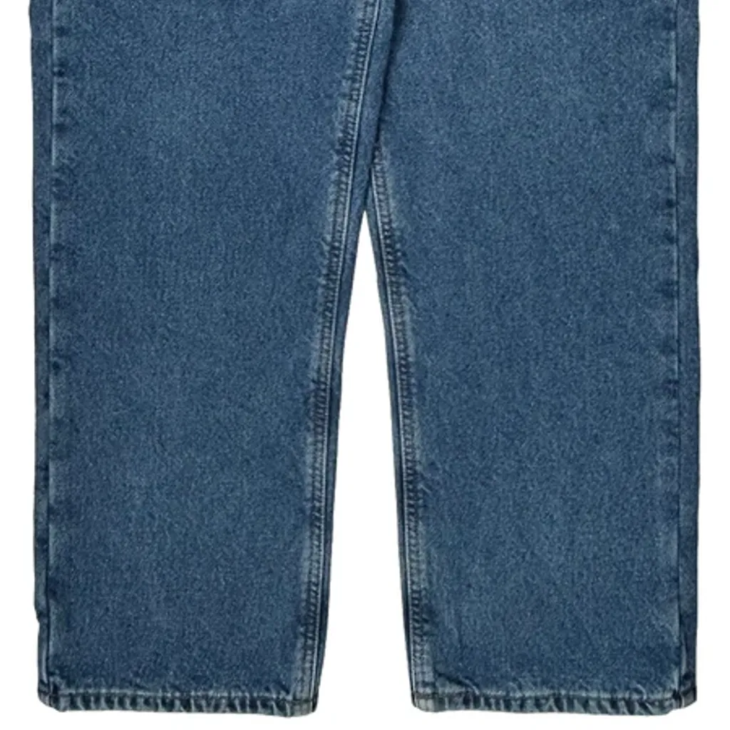 Carhartt Tartan Blanket Lined Jeans - 33W 32L Blue Cotton - Image 9