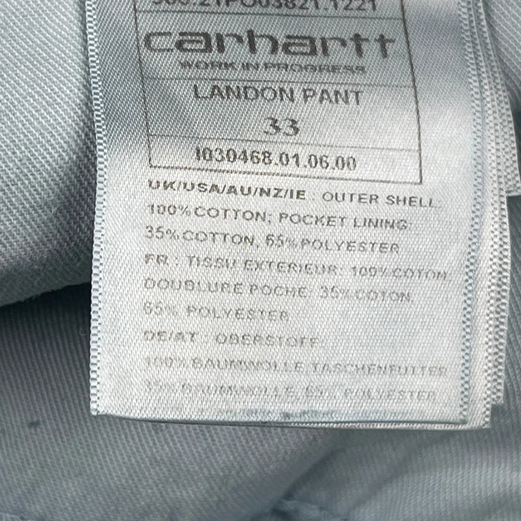 Carhartt Landon Pant Baggy Jeans - 34W 30L Blue Cotton - Image 6