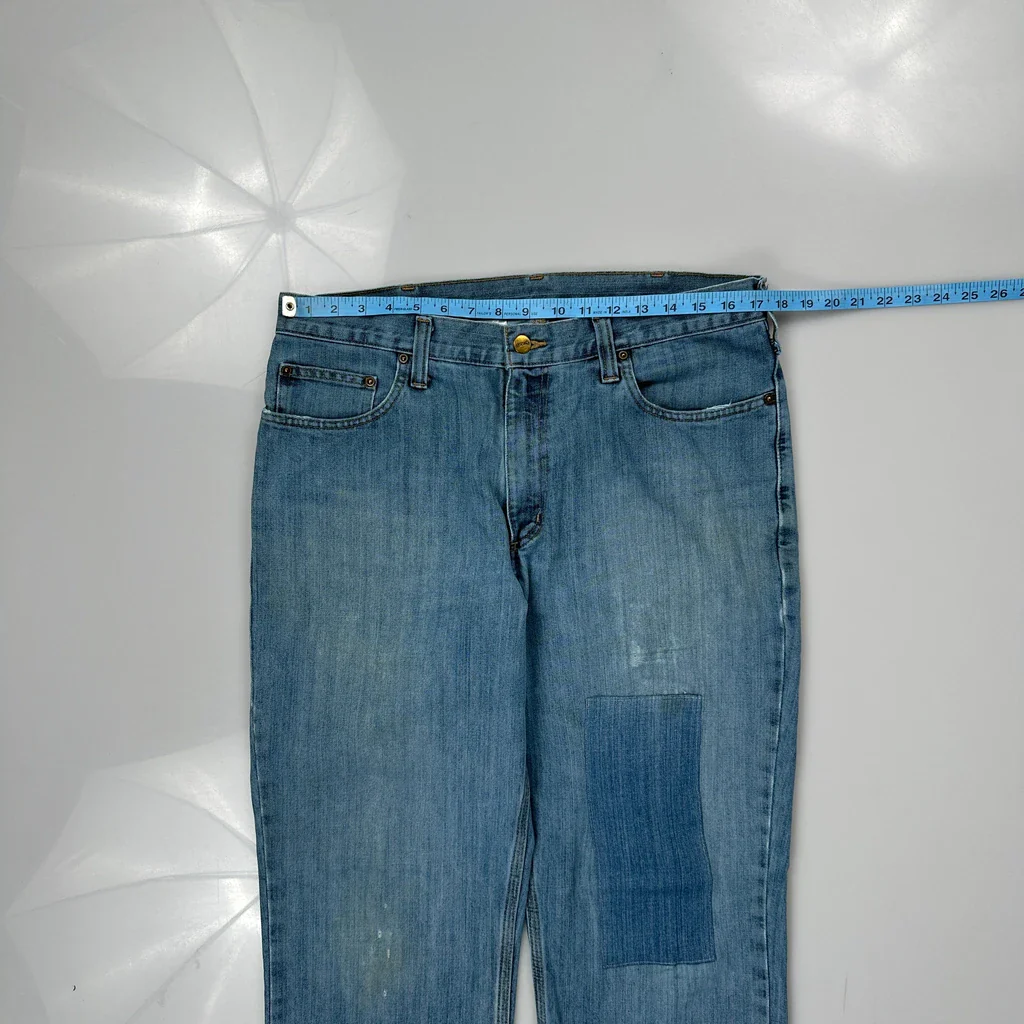 Carhartt Jeans - 35W 32L Blue Cotton Blend - Image 3