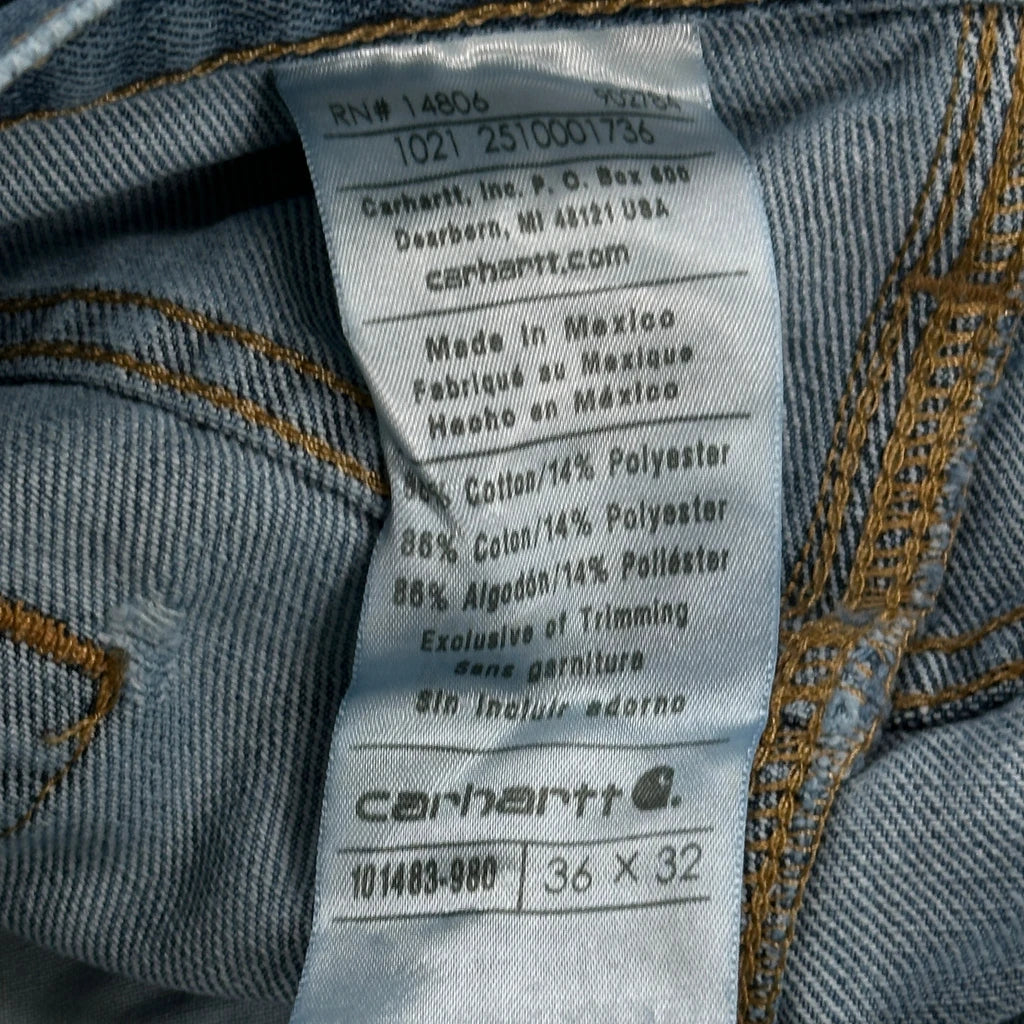 Carhartt Jeans - 35W 32L Blue Cotton Blend - Image 6