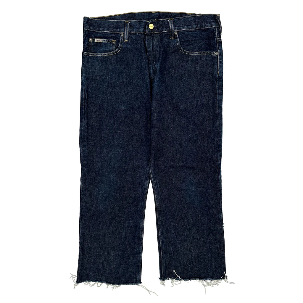 Carhartt Cropped Jeans - 36W 24L Dark Wash Cotton - Image 2