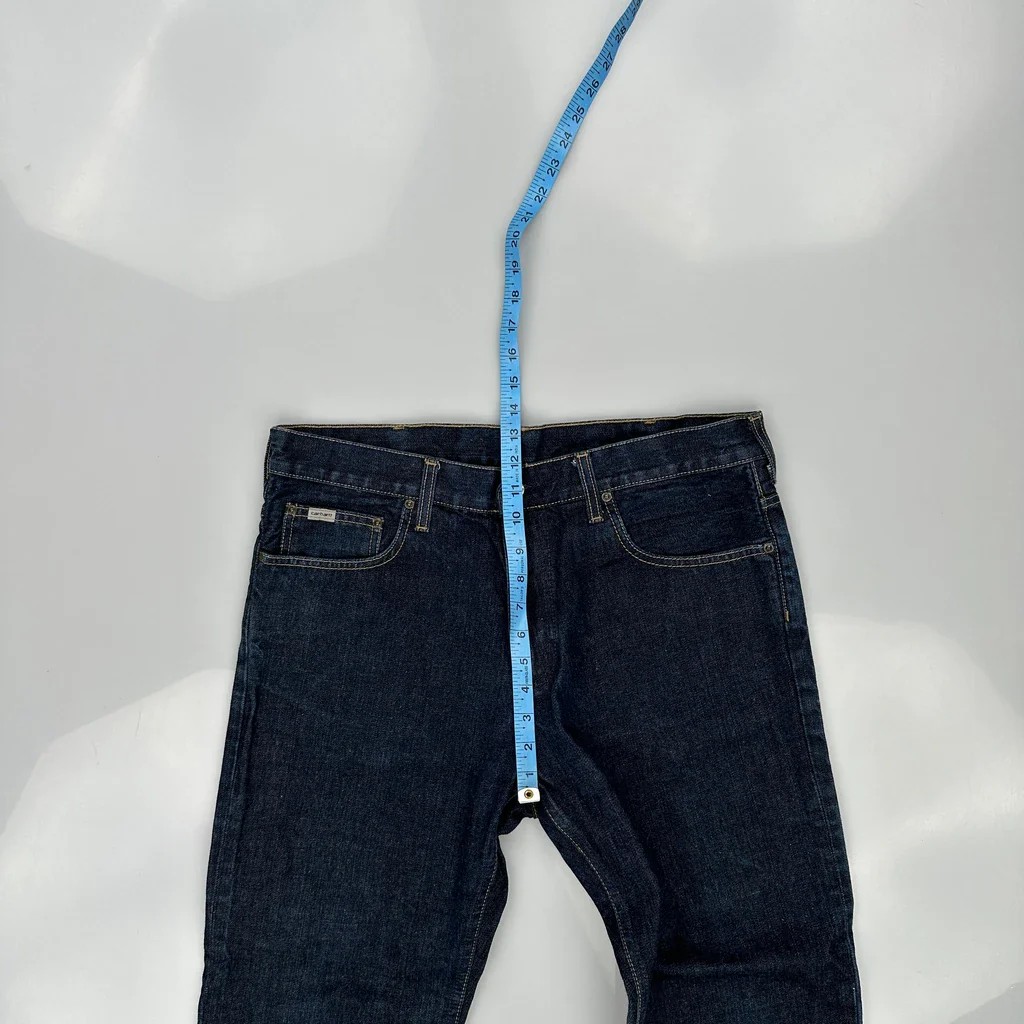 Carhartt Cropped Jeans - 36W 24L Dark Wash Cotton - Image 4