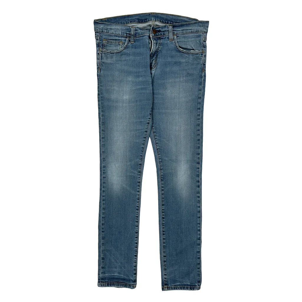 Carhartt Slim Fit Jeans - 31W 32L Light Wash Cotton - Image 2
