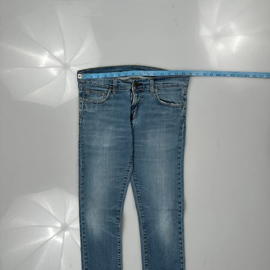 Carhartt Slim Fit Jeans - 31W 32L Light Wash Cotton - Image 3