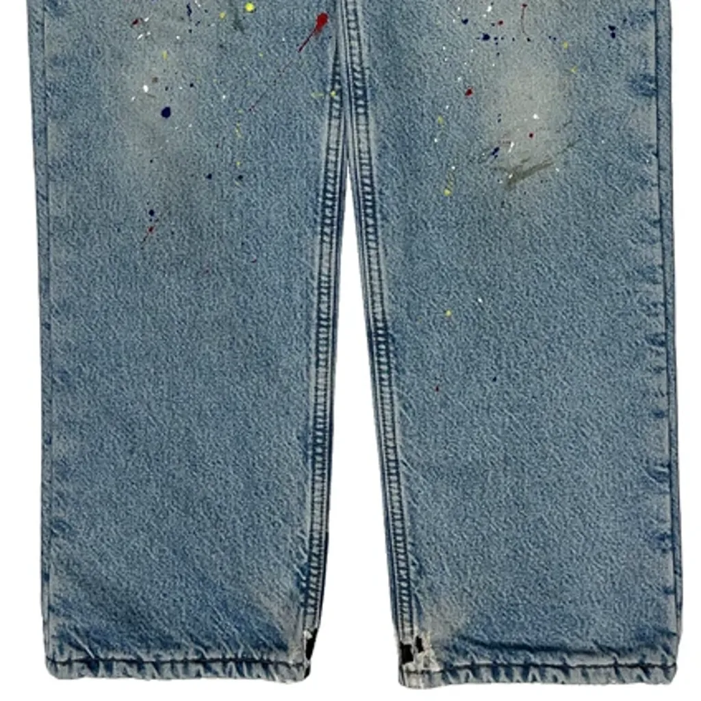 Carhartt Painted Jeans - 32W 31L Light Wash Cotton - Image 10