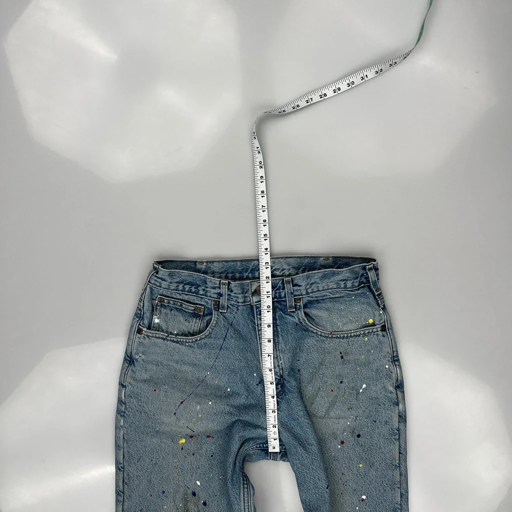 Carhartt Painted Jeans - 32W 31L Light Wash Cotton - Image 4