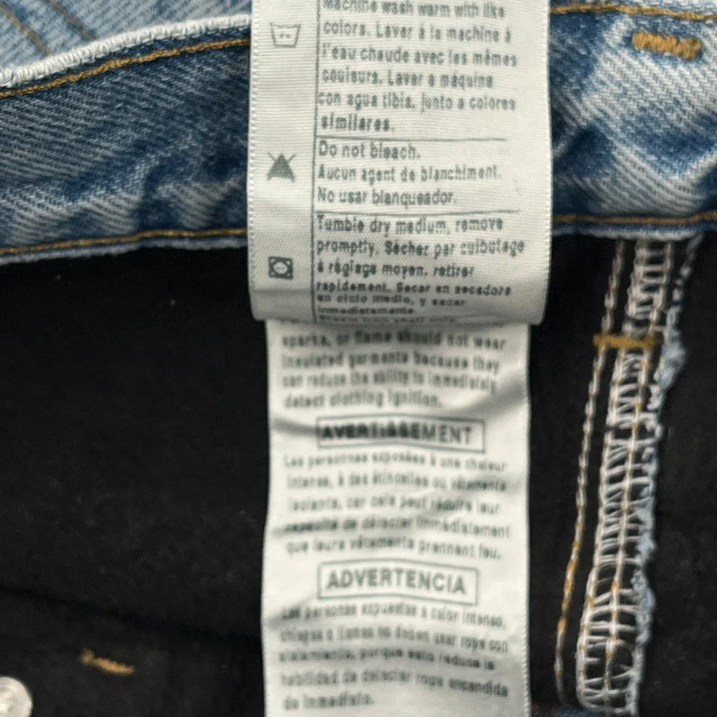 Carhartt Painted Jeans - 32W 31L Light Wash Cotton - Image 7