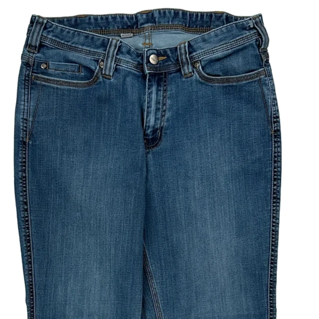Carhartt Boot Cut Jeans - 30W UK 10 Blue Cotton Blend - Image 9
