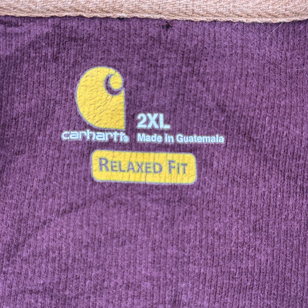 Carhartt Jumper - 2XL Burgundy Cotton - Image 3