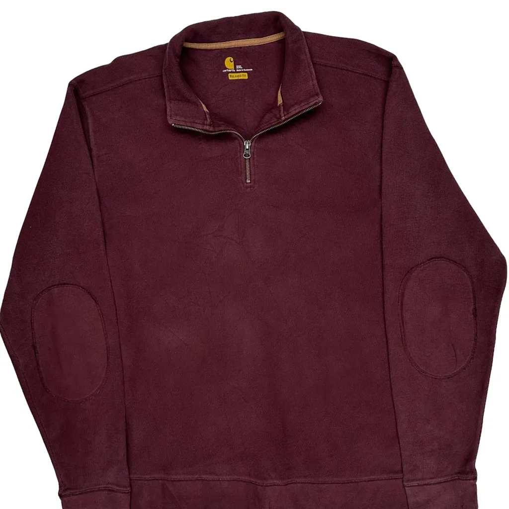 Carhartt Jumper - 2XL Burgundy Cotton - Image 5