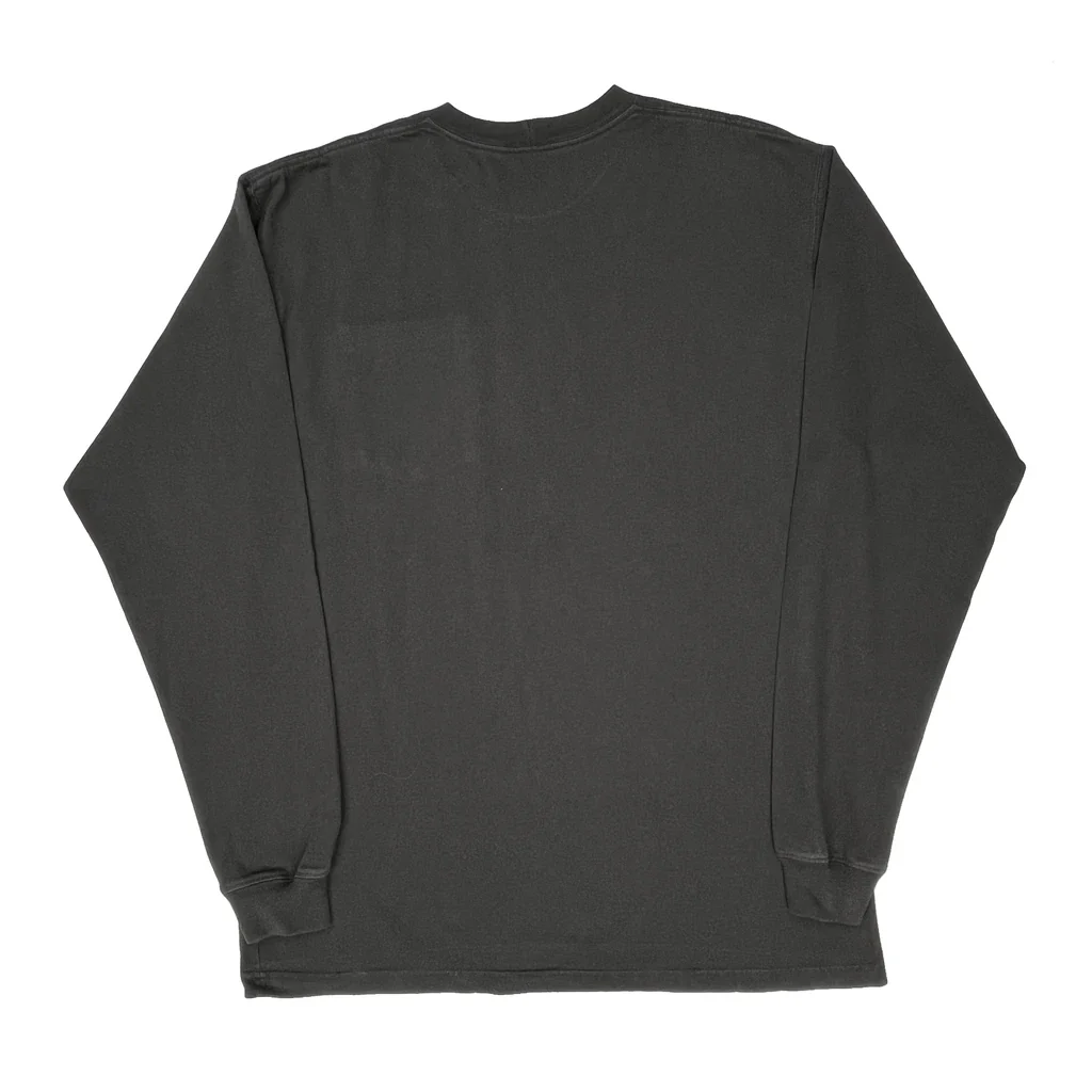 Carhartt Tall Long Sleeve T-Shirt - Large Black Cotton - Image 2