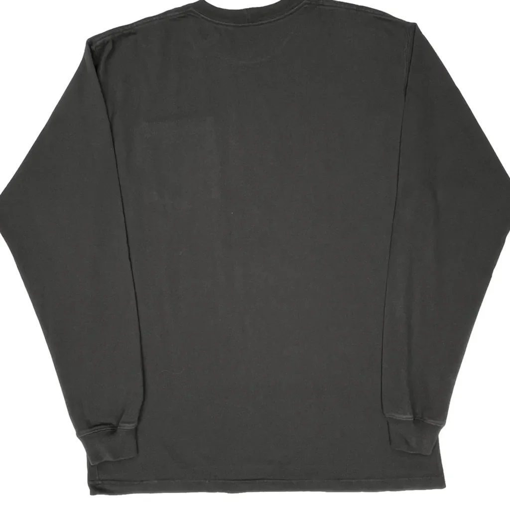 Carhartt Tall Long Sleeve T-Shirt - Large Black Cotton - Image 7