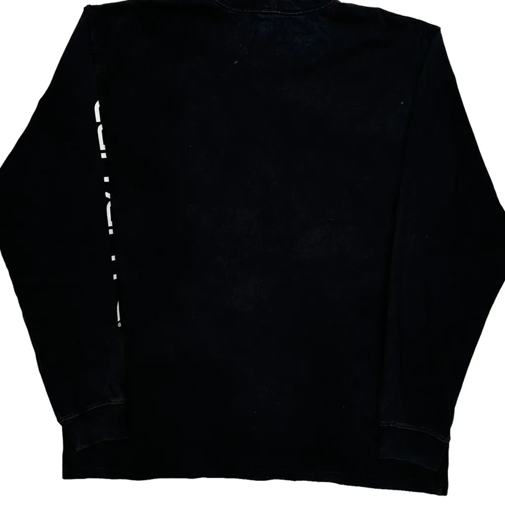 Carhartt Spellout Long Sleeve T-Shirt - Large Black Cotton - Image 7