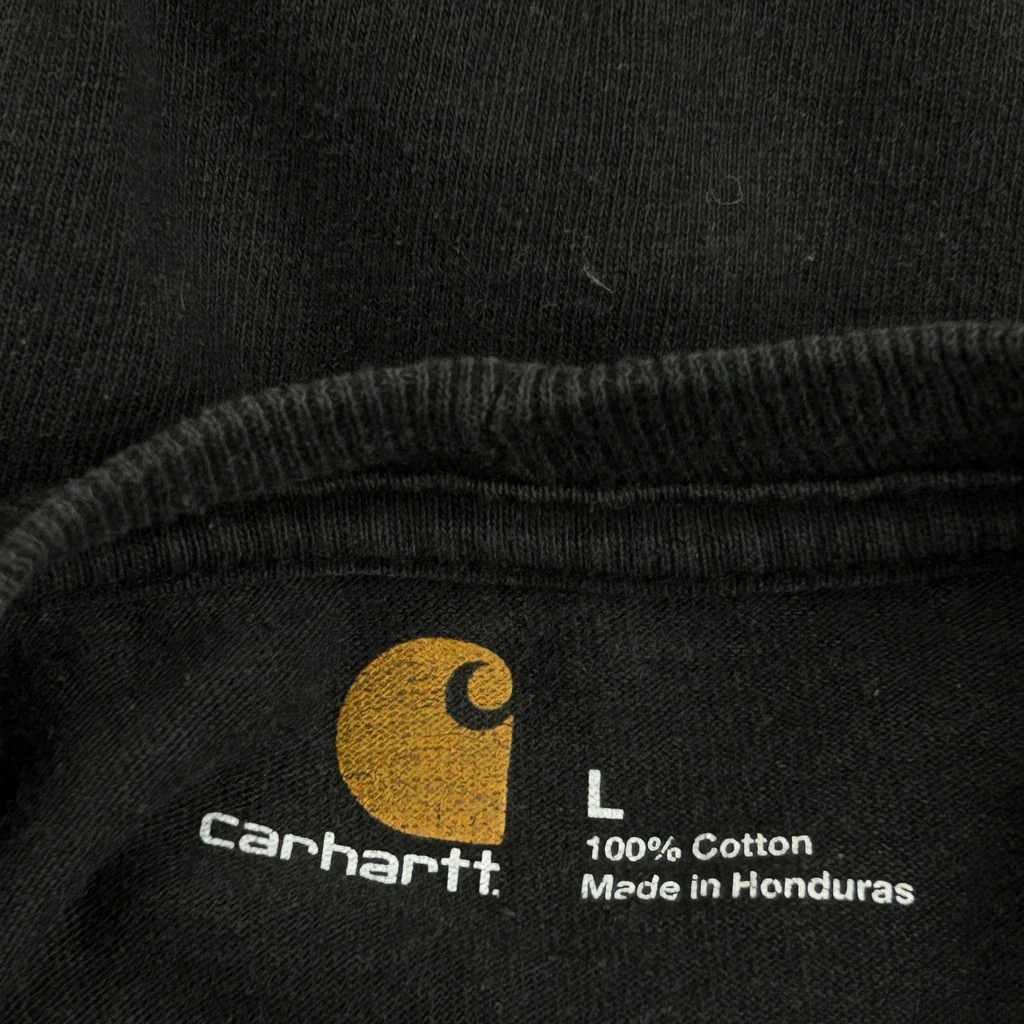 Carhartt Long Sleeve T-Shirt - Large Black Cotton - Image 3