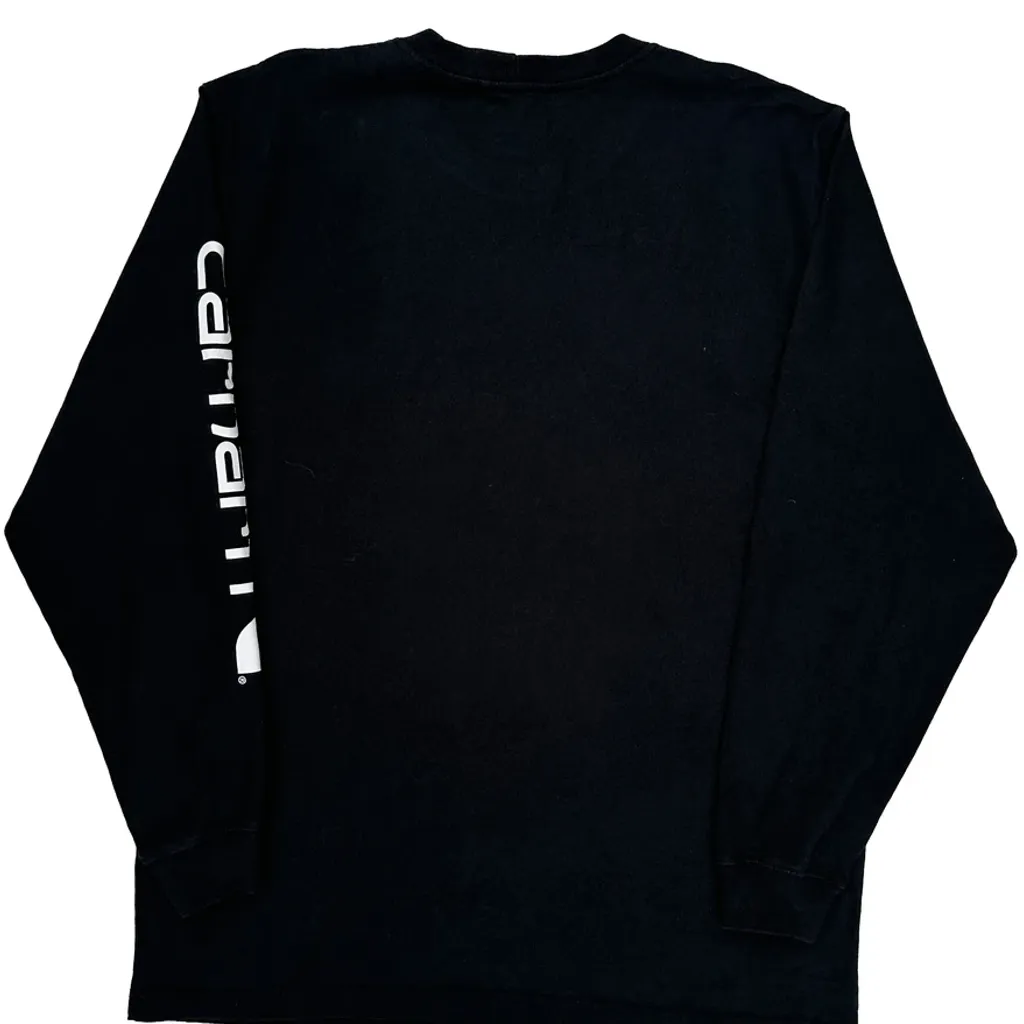 Carhartt Long Sleeve T-Shirt - Large Black Cotton - Image 6