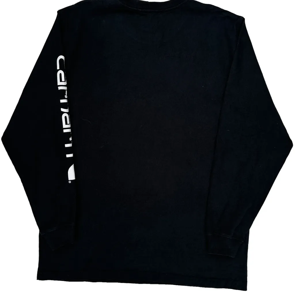 Carhartt Long Sleeve T-Shirt - Large Black Cotton - Image 7