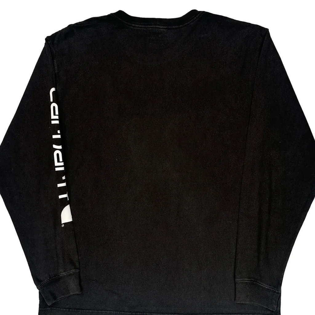 Carhartt Long Sleeve T-Shirt - Large Black Cotton - Image 6