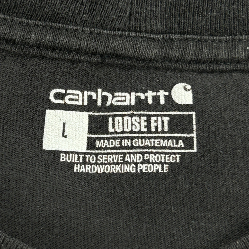 Carhartt Long Sleeve T-Shirt - Large Black Cotton - Image 3