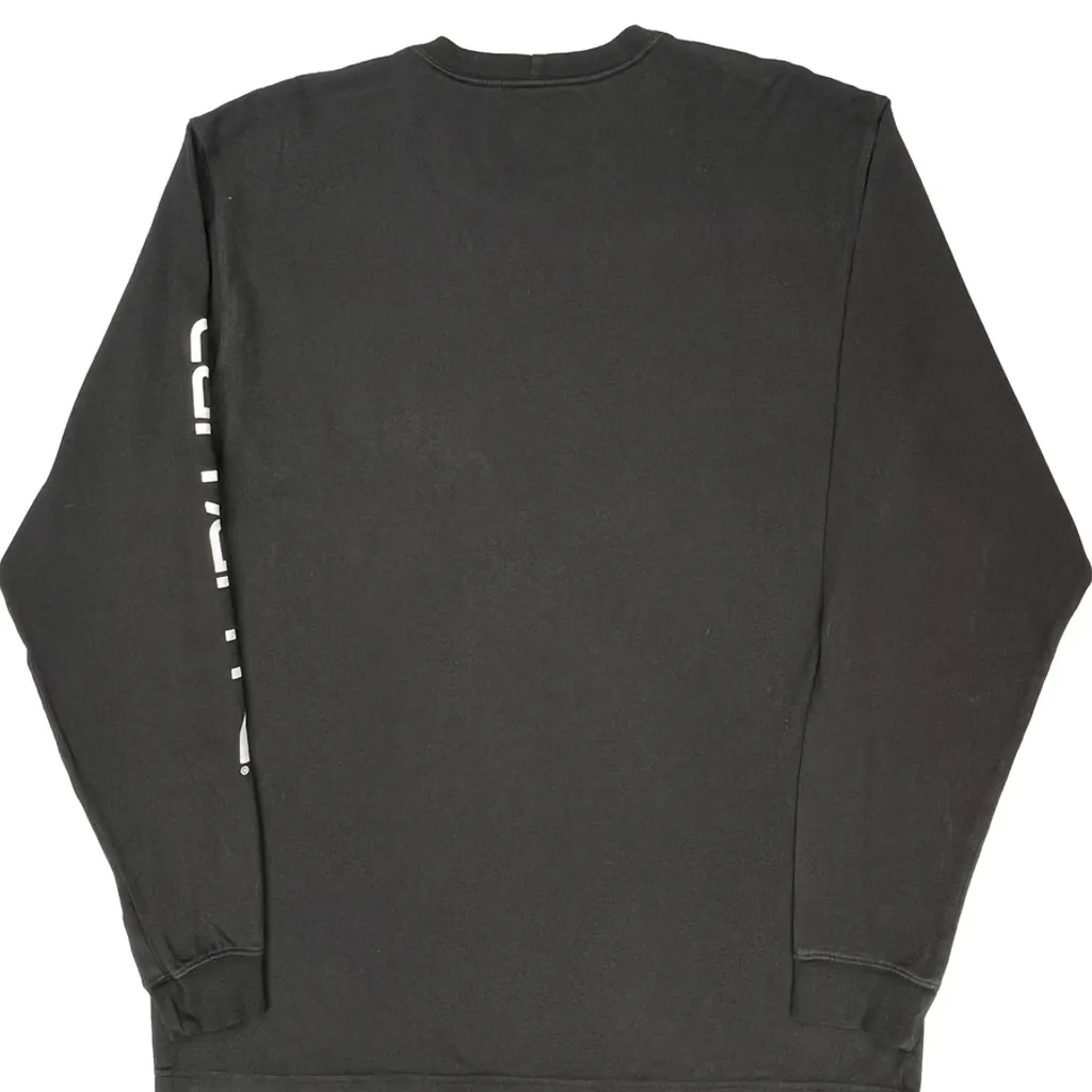 Carhartt Spellout Long Sleeve T-Shirt - Large Black Cotton - Image 7