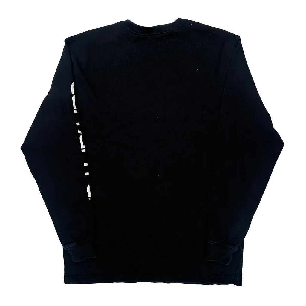 Carhartt Long Sleeve T-Shirt - Medium Black Cotton - Image 2