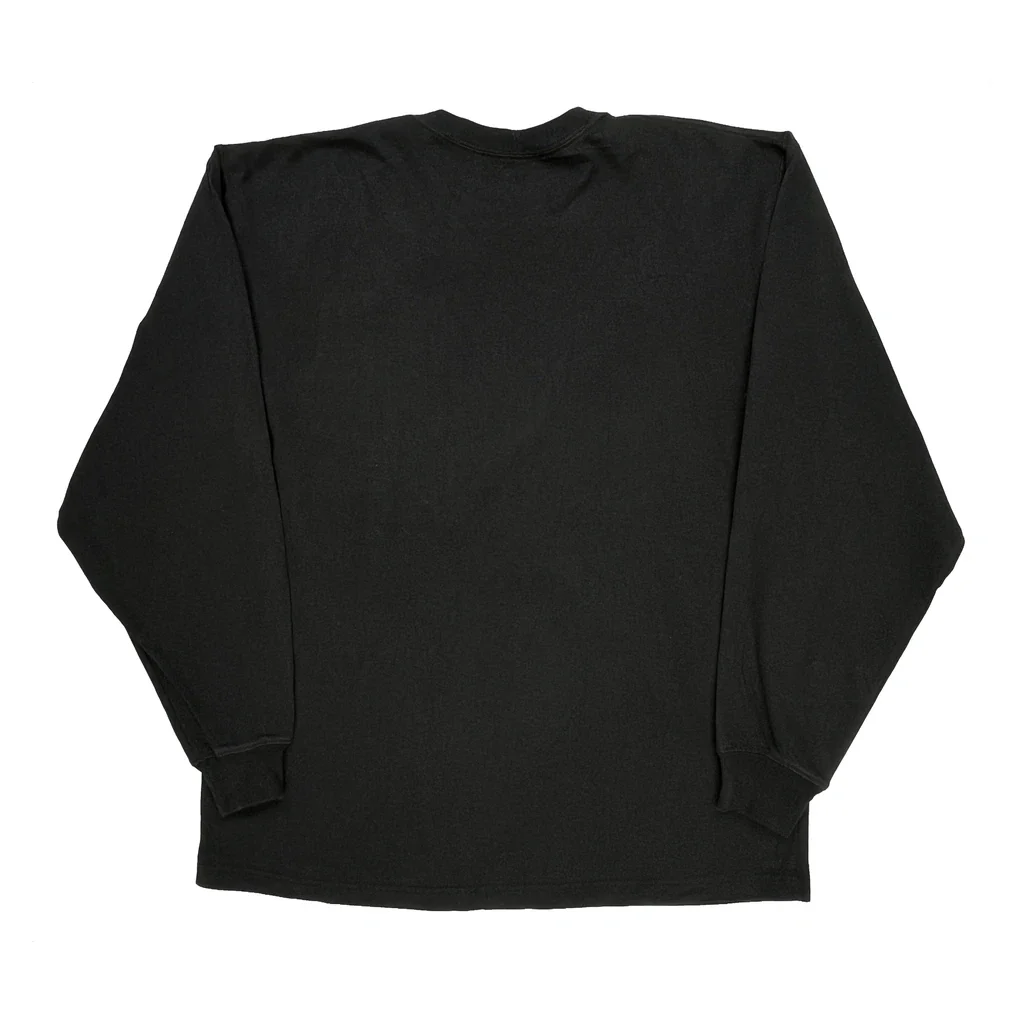 Carhartt Long Sleeve T-Shirt - Medium Black Cotton - Image 2