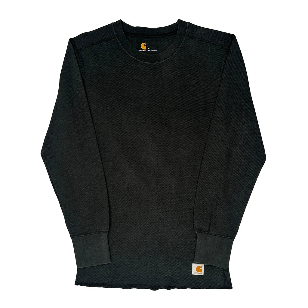 Carhartt Long Sleeve T-Shirt - Medium Black Cotton