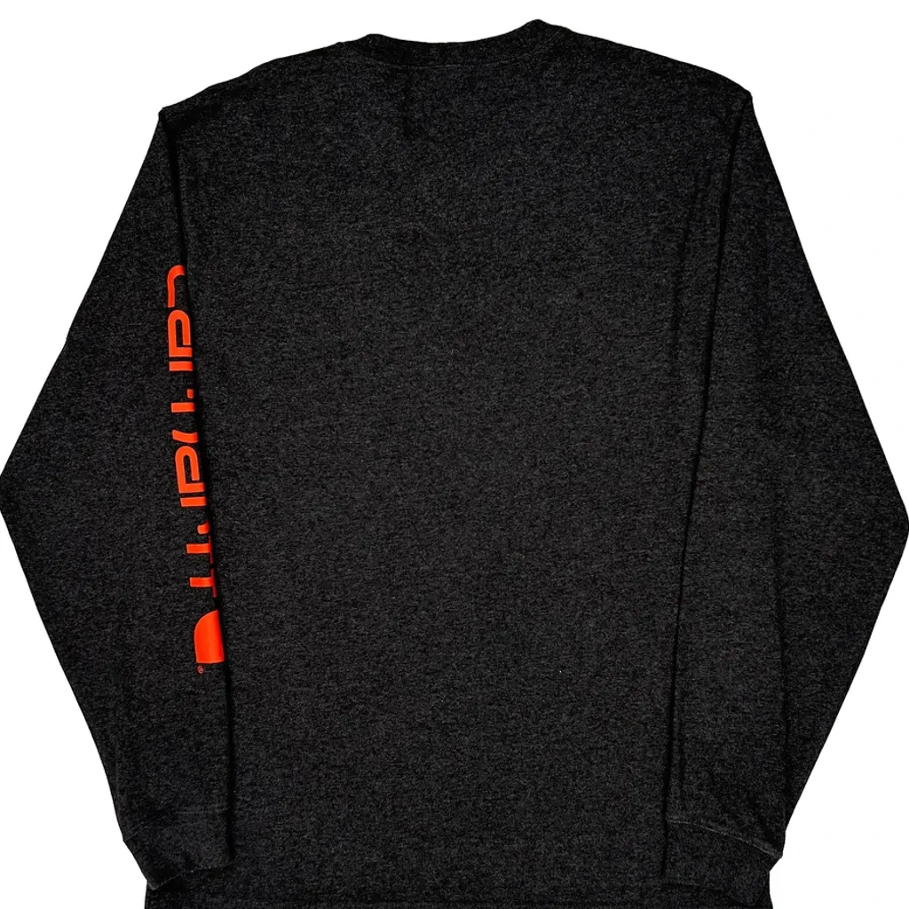 Carhartt Long Sleeve T-Shirt - Medium Black Cotton - Image 7
