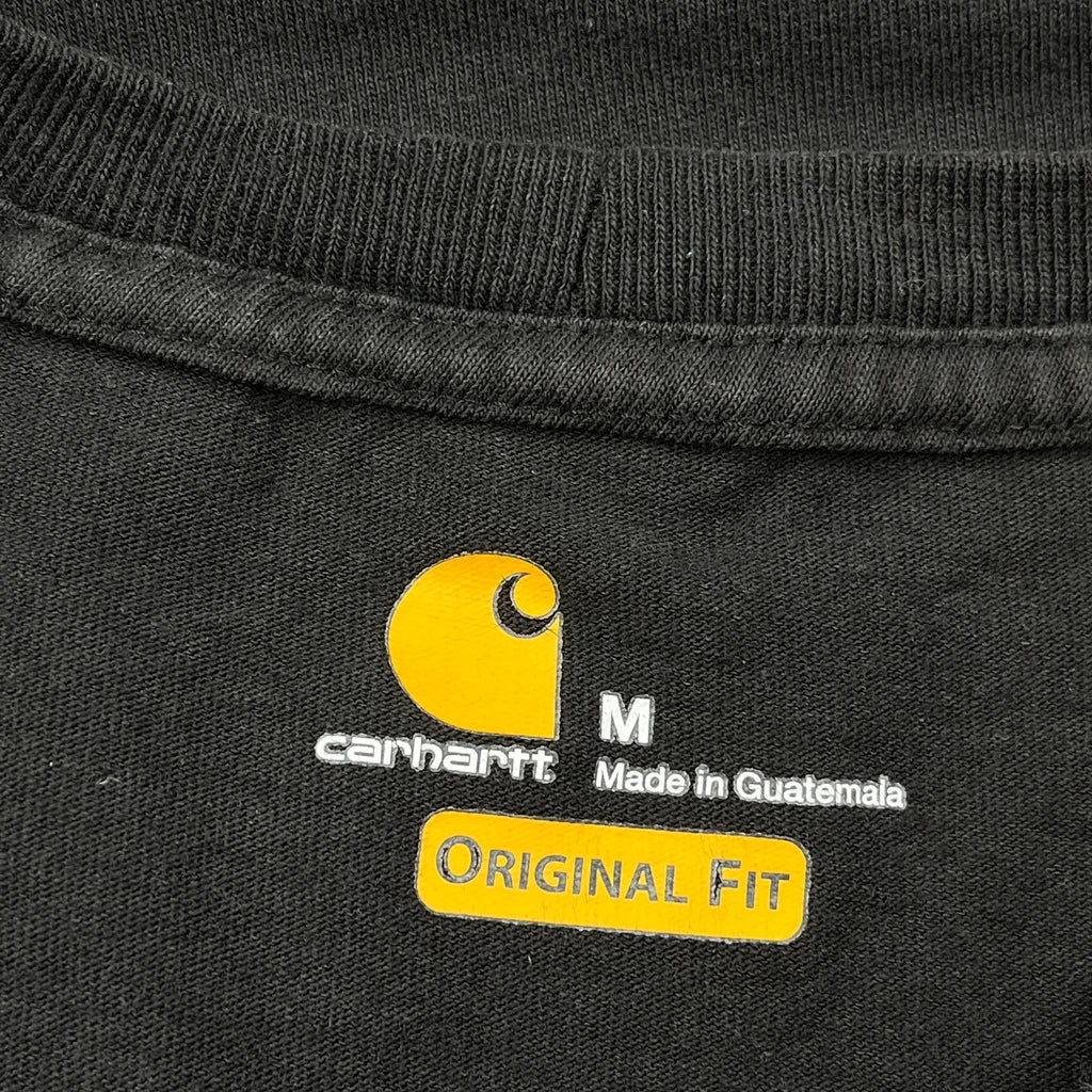 Carhartt Spellout Long Sleeve T-Shirt - Medium Black Cotton - Image 3