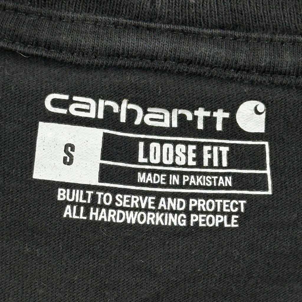 Carhartt Long Sleeve T-Shirt - Small Black Cotton - Image 3