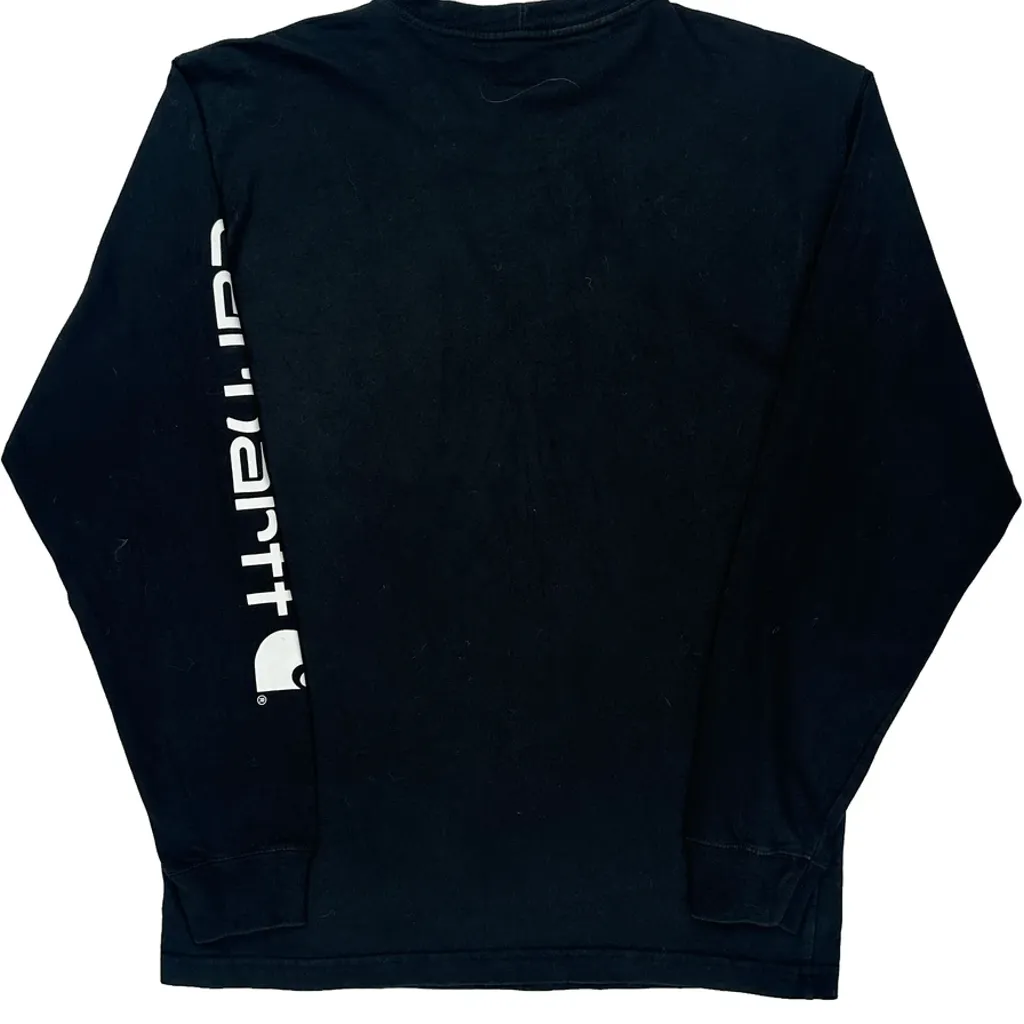 Carhartt Long Sleeve T-Shirt - Small Black Cotton - Image 6