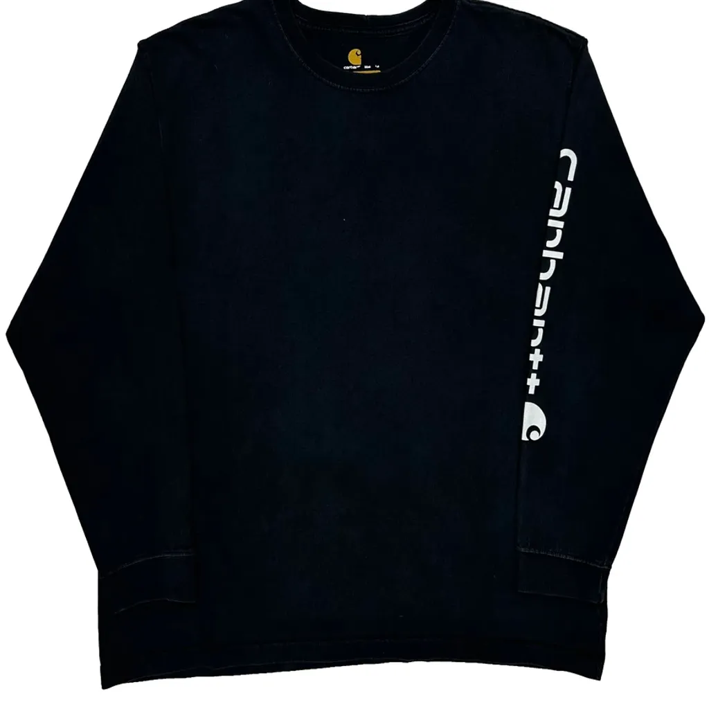 Carhartt Long Sleeve T-Shirt - XL Black Cotton - Image 6