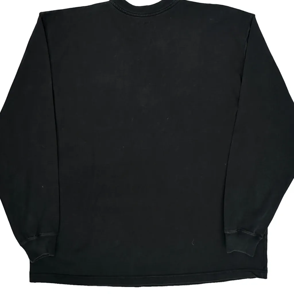 Carhartt Henley Long Sleeve T-Shirt - XL Black Cotton - Image 6