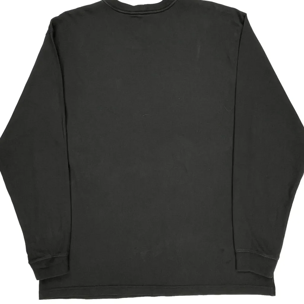 Carhartt Long Sleeve T-Shirt - XL Black Cotton - Image 7