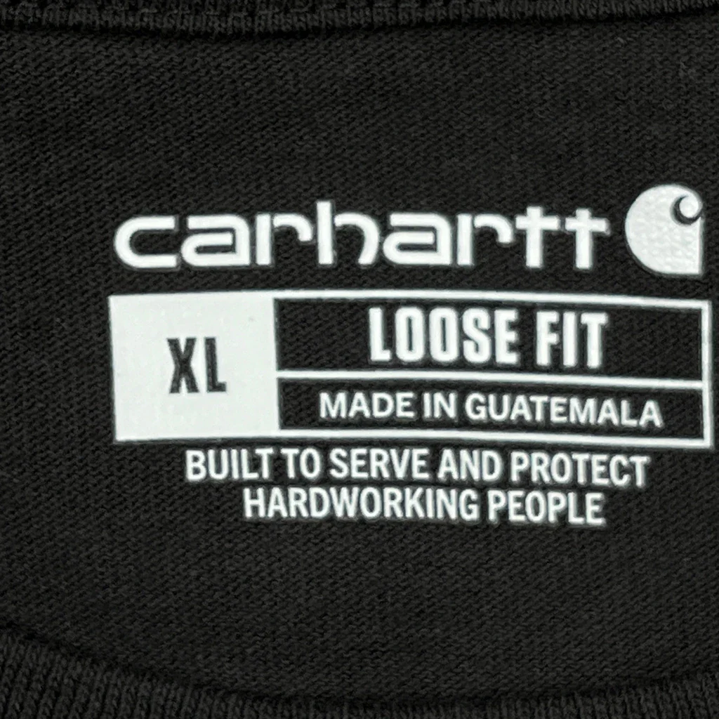 Carhartt Long Sleeve T-Shirt - XL Black Cotton - Image 3