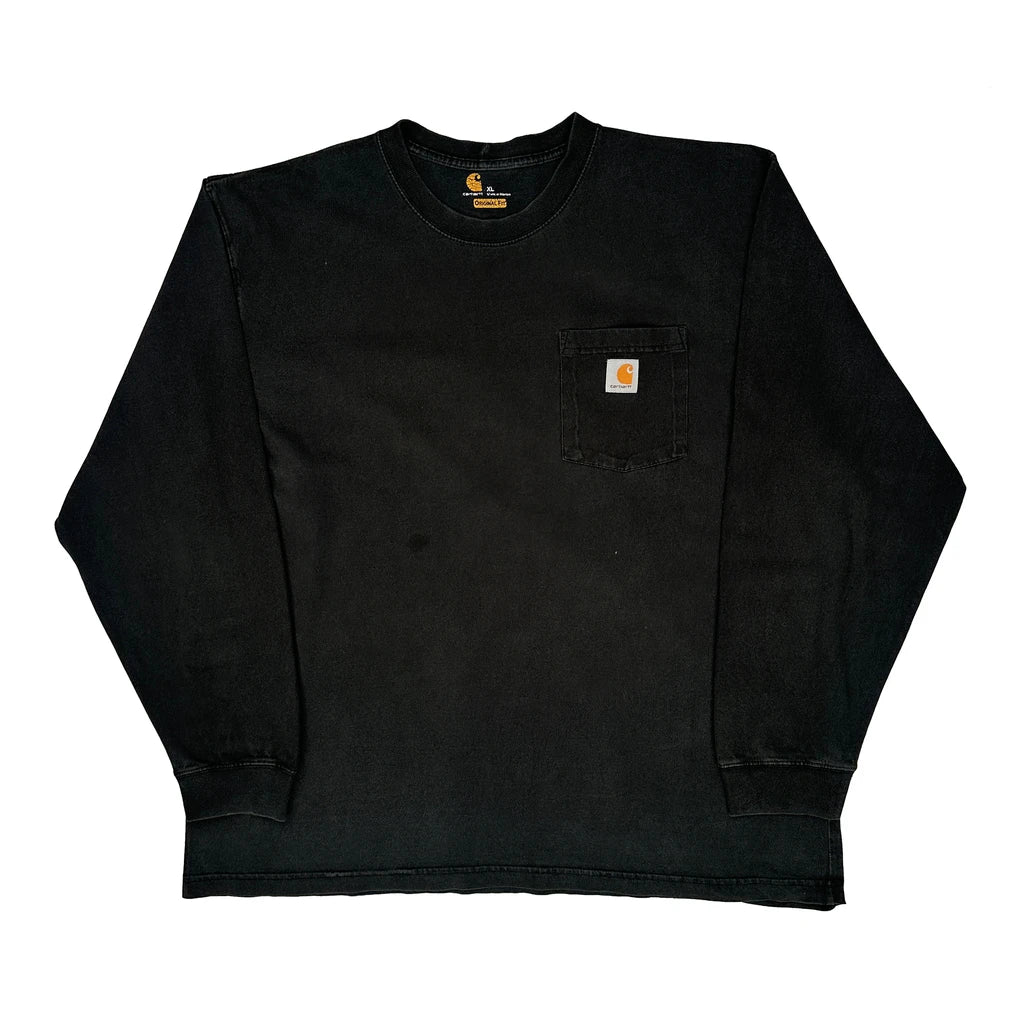 Carhartt Long Sleeve T-Shirt - XL Black Cotton