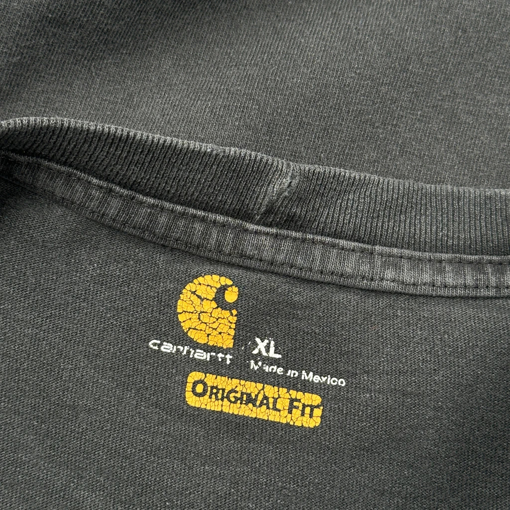 Carhartt Long Sleeve T-Shirt - XL Black Cotton - Image 3