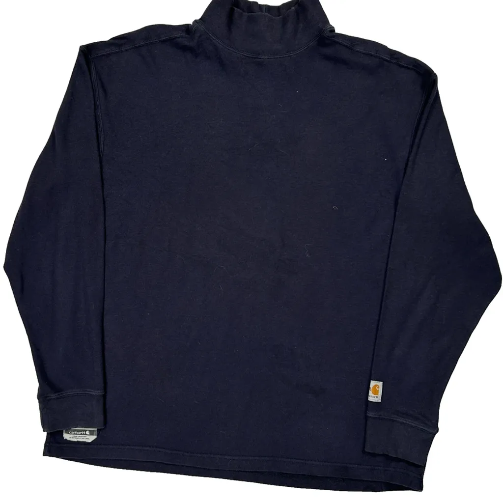 Carhartt Long Sleeve T-Shirt - XL Black Cotton - Image 4