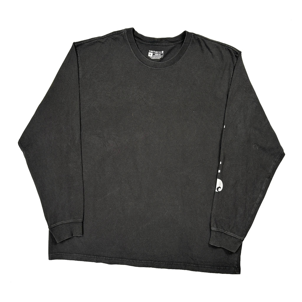 Carhartt Long Sleeve T-Shirt - XL Black Cotton