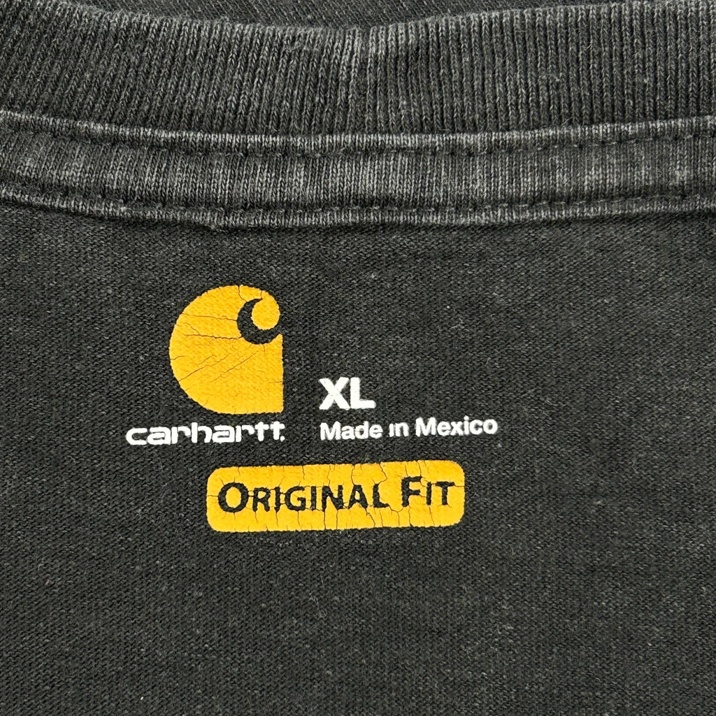 Carhartt Long Sleeve T-Shirt - XL Black Cotton - Image 3