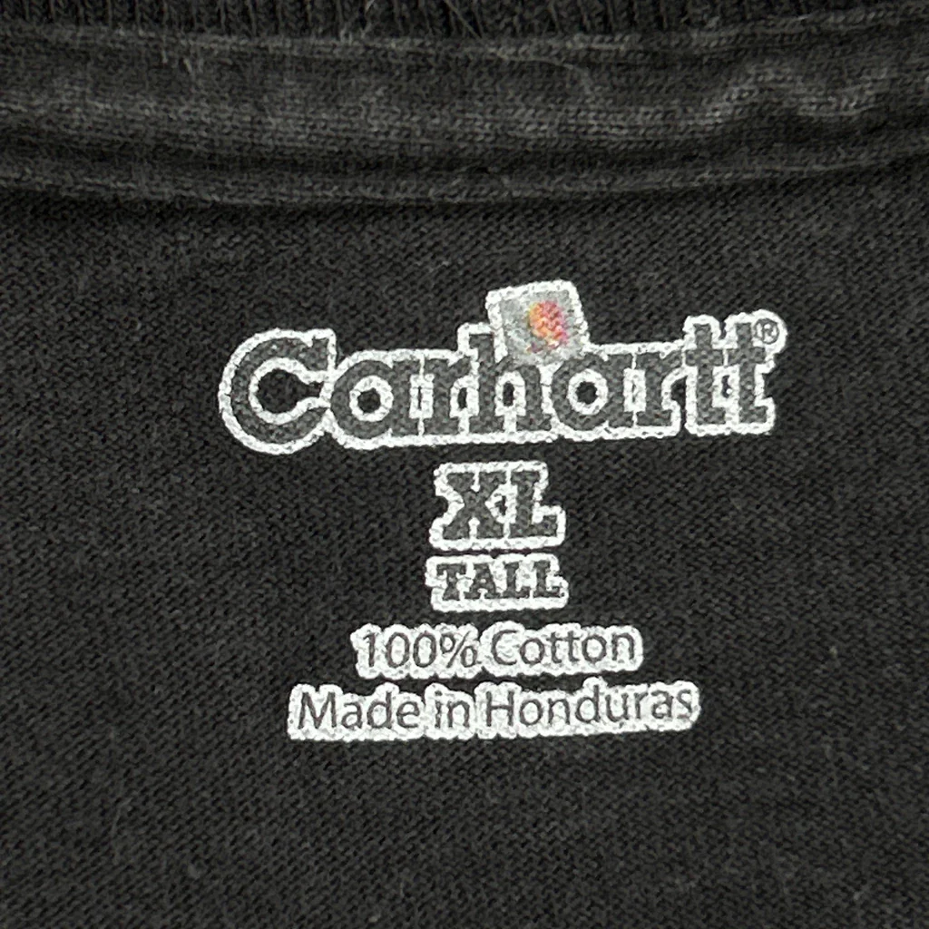 Carhartt Tall Long Sleeve T-Shirt - XL Black Cotton - Image 3