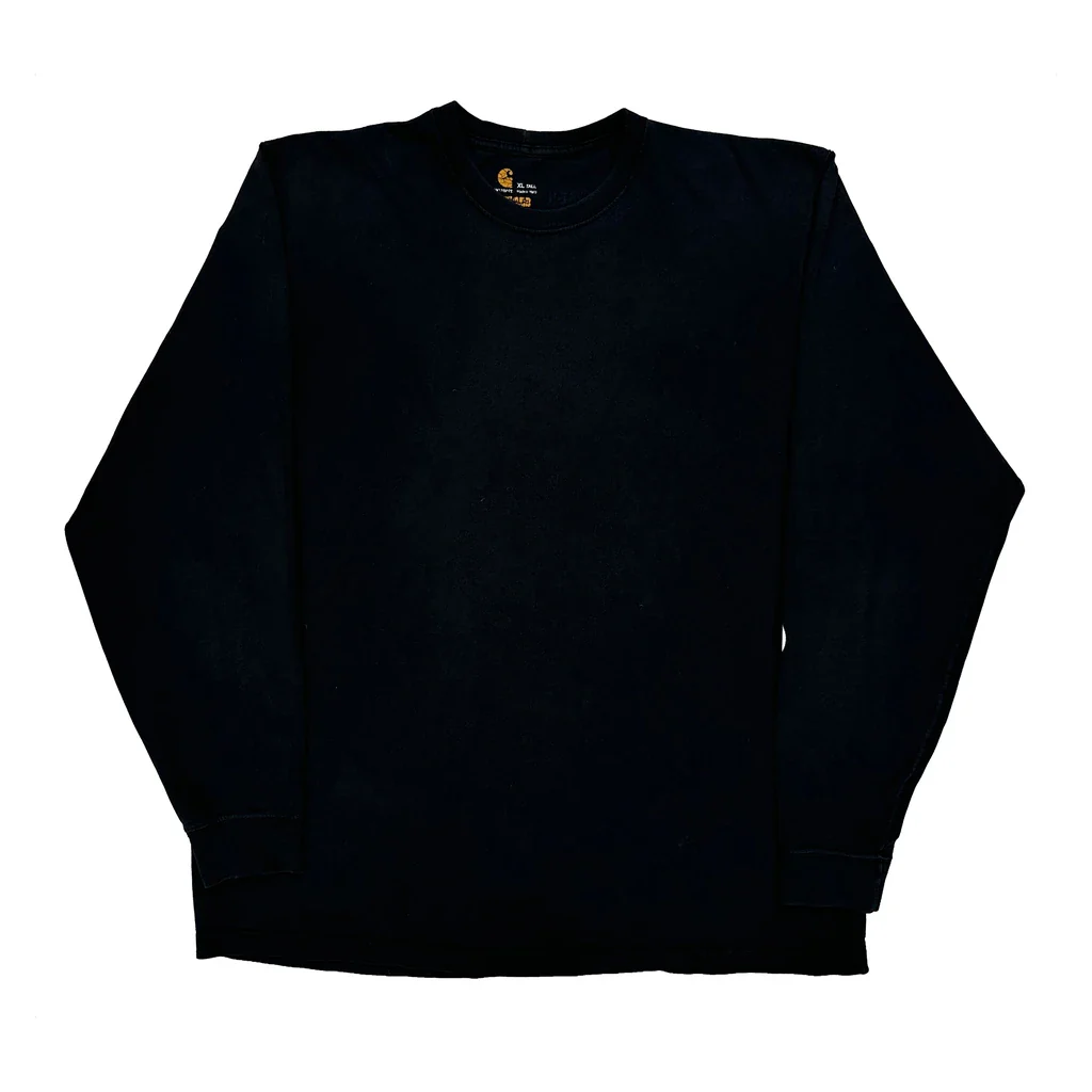 Carhartt Spellout Long Sleeve T-Shirt - XL Black Cotton