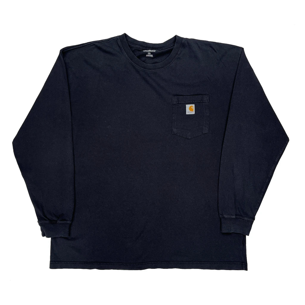 Carhartt Long Sleeve T-Shirt - XL Black Cotton
